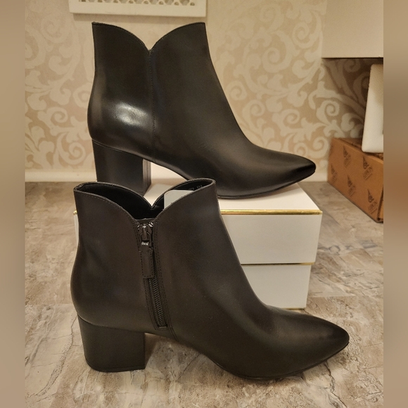 Cole Haan Black Ankle Booties with Pointed Toe - Picture 10 of 11